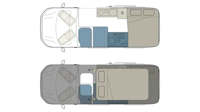 Plan d’implantation intérieure du North Cape Adventure 6XR
