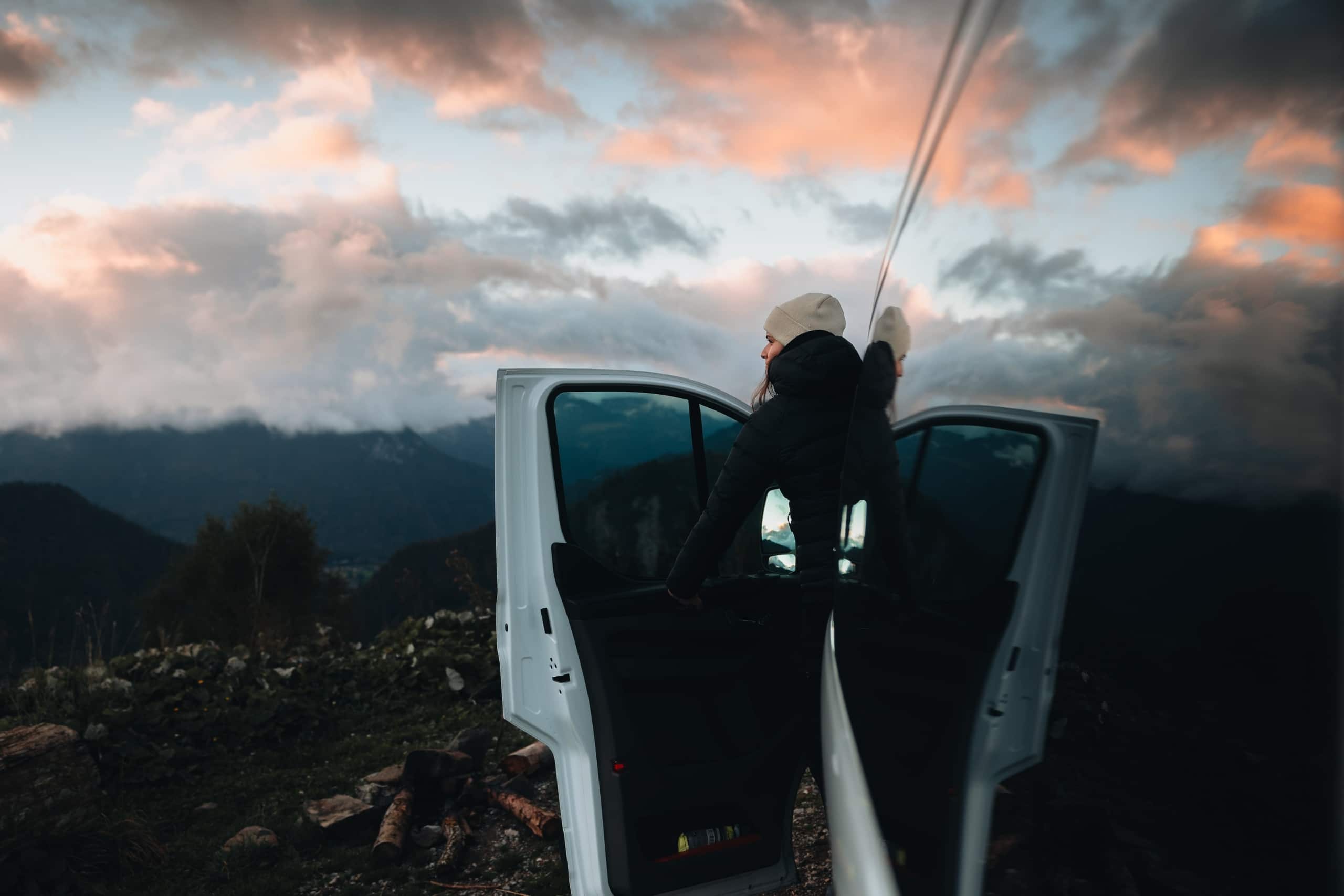 nickmge nugget van amenage sortie nature montagne coucher soleil